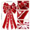 Velvet Glitter Extra Large Red Christmas Wreath Bows Design For Holiday Tree Decor 3