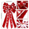 Velvet Glitter Extra Large Red Christmas Wreath Bows Design For Holiday Tree Decor 3