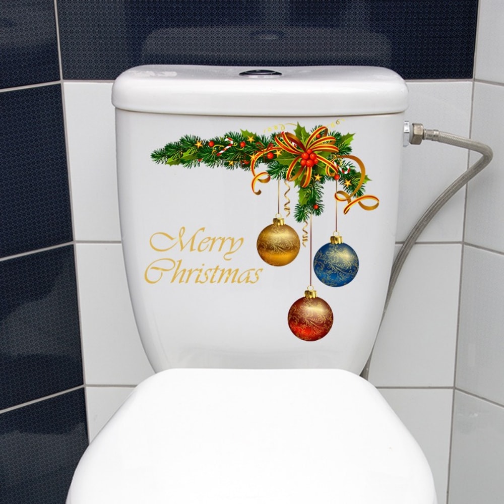 Merry Christmas Wall Decal Decorative Sticker For Bathroom Walls 2