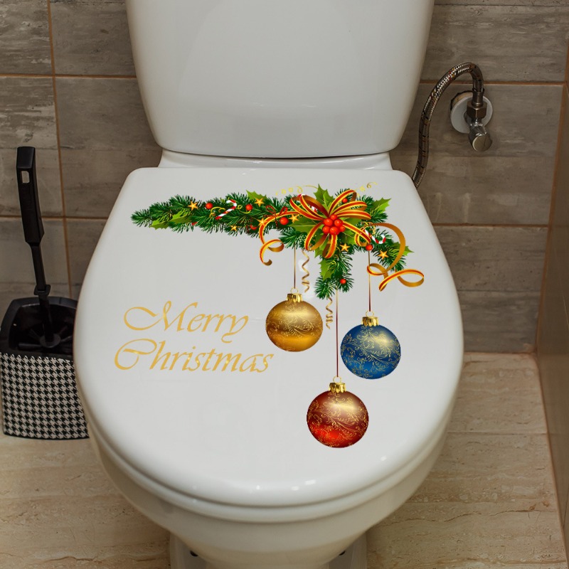 Merry Christmas Wall Decal Decorative Sticker For Bathroom Walls 3