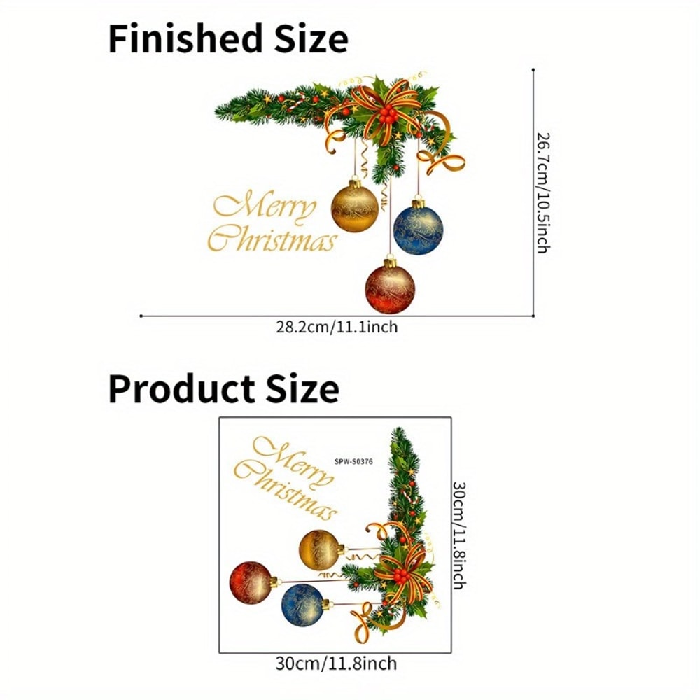 Merry Christmas Wall Decal Decorative Sticker For Bathroom Walls 4