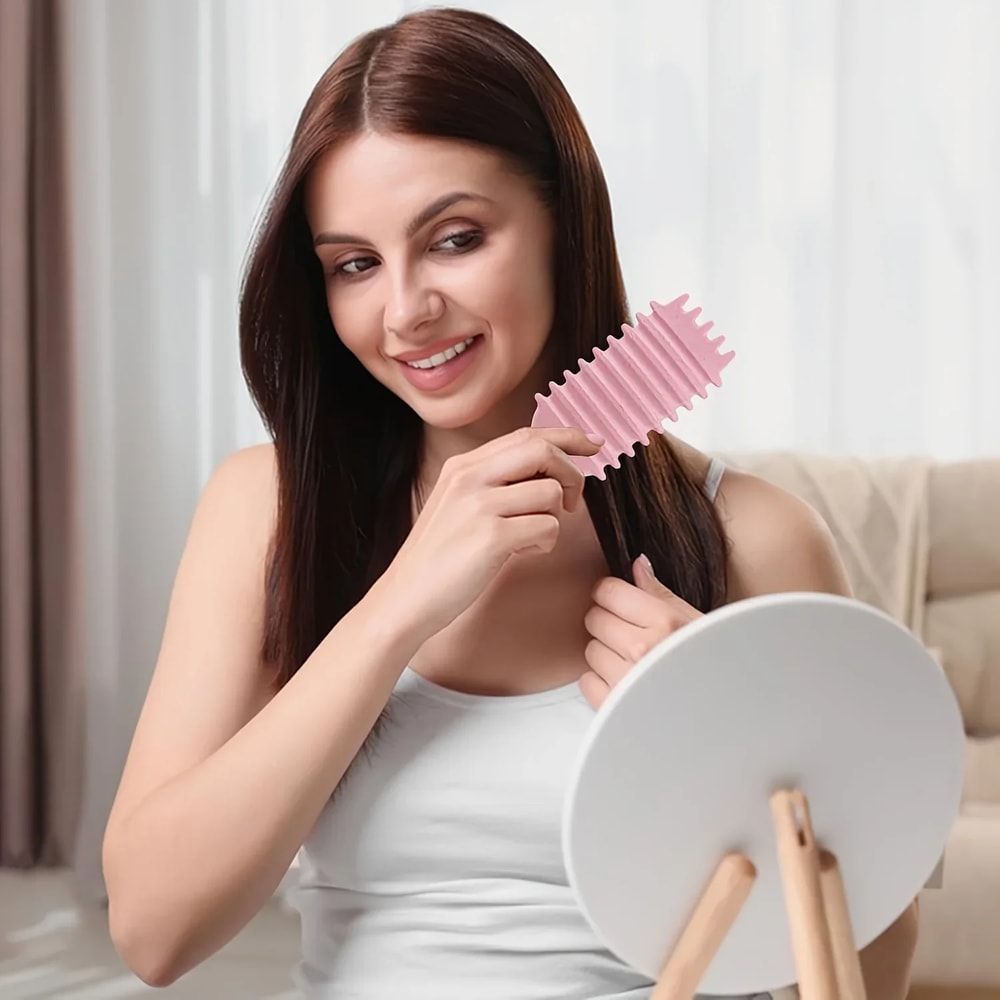 Curly Hair Detangling Brush Scalp Massage Comb With Cleaning Claw And Natural Bristles Styling Tool 0