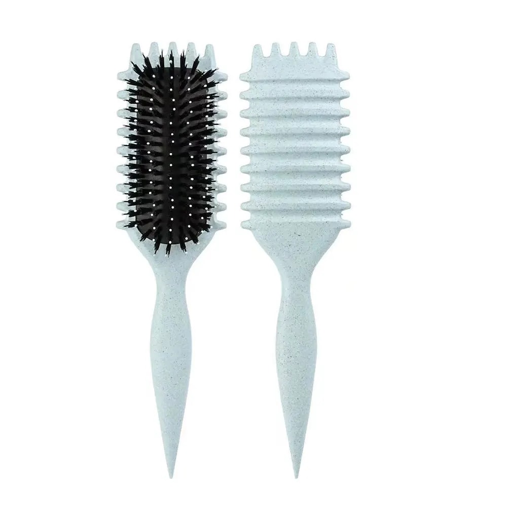 Curly Hair Detangling Brush Scalp Massage Comb With Cleaning Claw And Natural Bristles Styling Tool 6