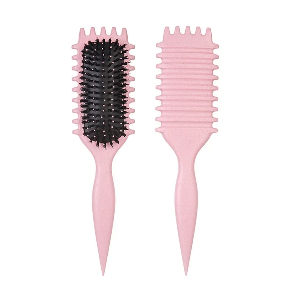 Curly Hair Detangling Brush Scalp Massage Comb With Cleaning Claw And Natural Bristles Styling Tool 7
