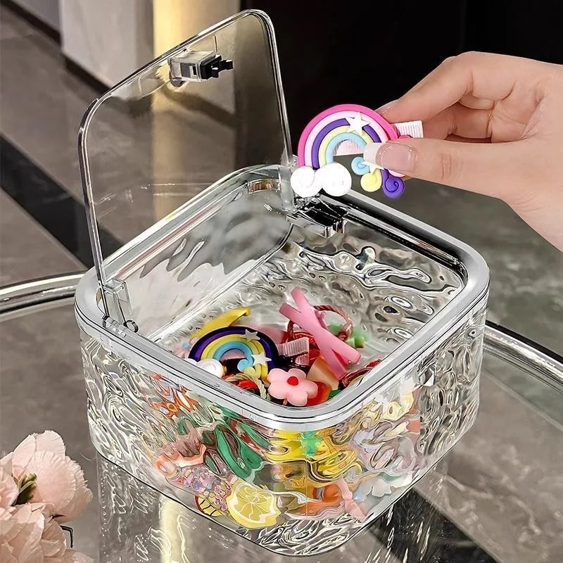 Hair Accessories Organizer Acrylic Storage Box Clear Hair Tie Organizer For Headband Laundry Pods C 1