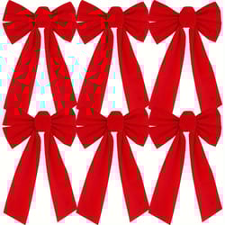 red velvet christmas bows set of perfect for tree garlands wreaths indoor outdoor decor