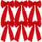 Red Velvet Christmas Bows Set Of Perfect For Tree Garlands Wreaths Indoor Outdoor Decor 0