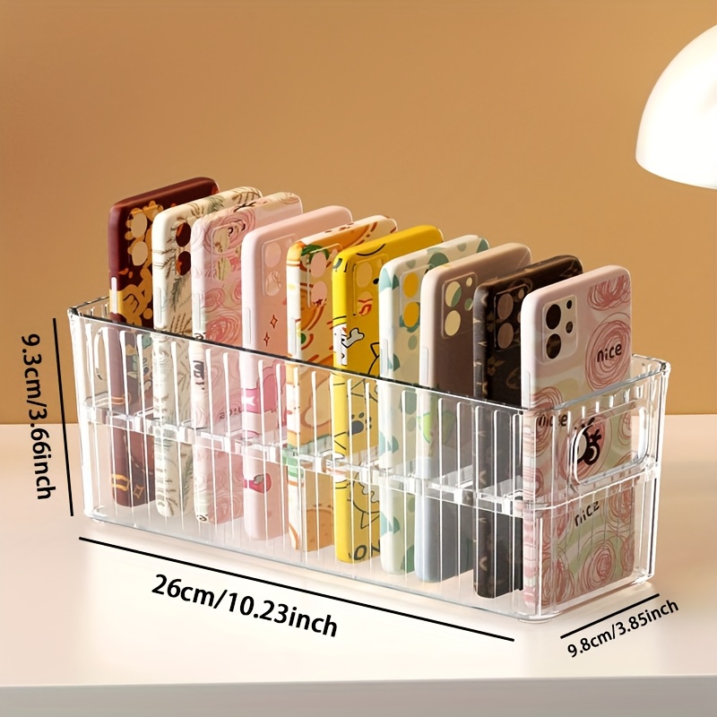 MultiLayer Desktop Organizer Transparent Phone Case Storage Box Essential For Office Home 2