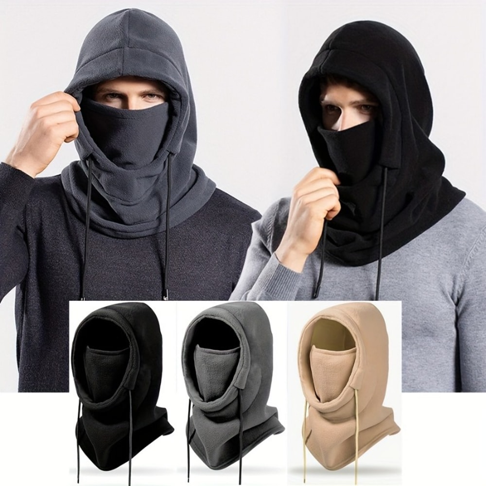 Outdoor Winter Thermal Neck Warmer Balaclava Face Mask Fleece Hood Hat Snood Windproof Keep Warm Cy 0