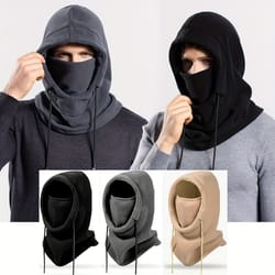 outdoor winter thermal neck warmer balaclava face mask fleece hood hat snood windproof keep warm cycling cap