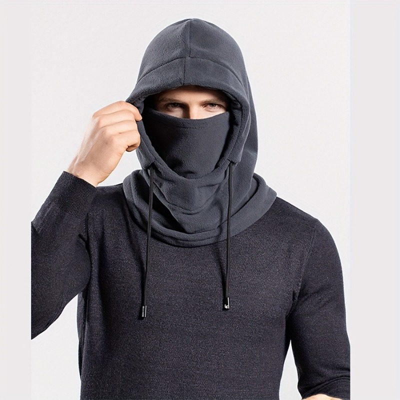 Outdoor Winter Thermal Neck Warmer Balaclava Face Mask Fleece Hood Hat Snood Windproof Keep Warm Cy 1