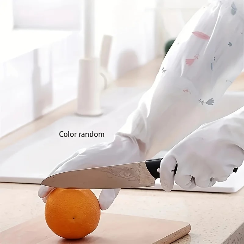 Rubber Dishwashing Gloves Silicone Scrubber For Household Kitchen Cleaning 4