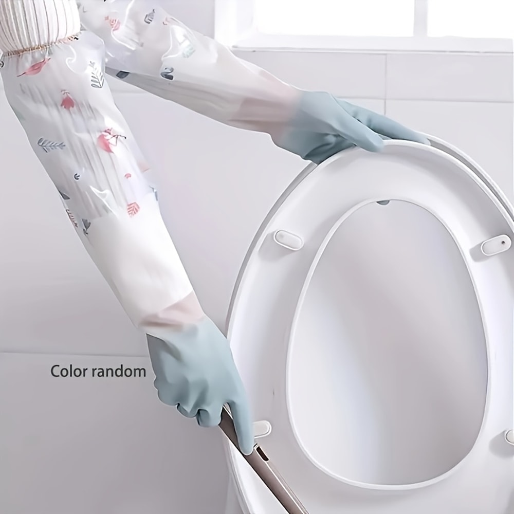 Rubber Dishwashing Gloves Silicone Scrubber For Household Kitchen Cleaning 5