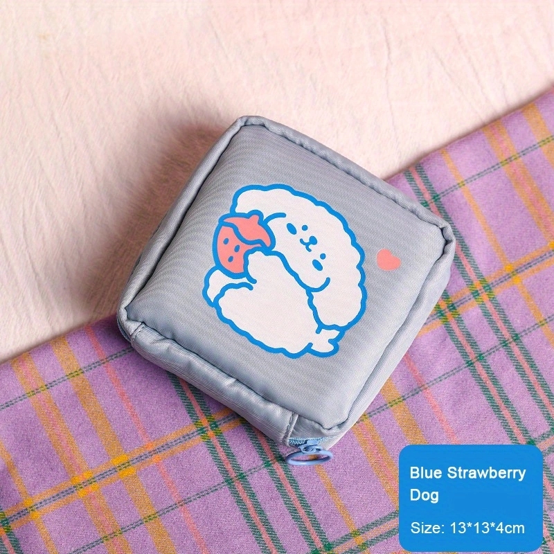 Small Cosmetic Bag For Travel Portable Sanitary Pad Storage Box Lipstick Coin Organizer For Girls 5