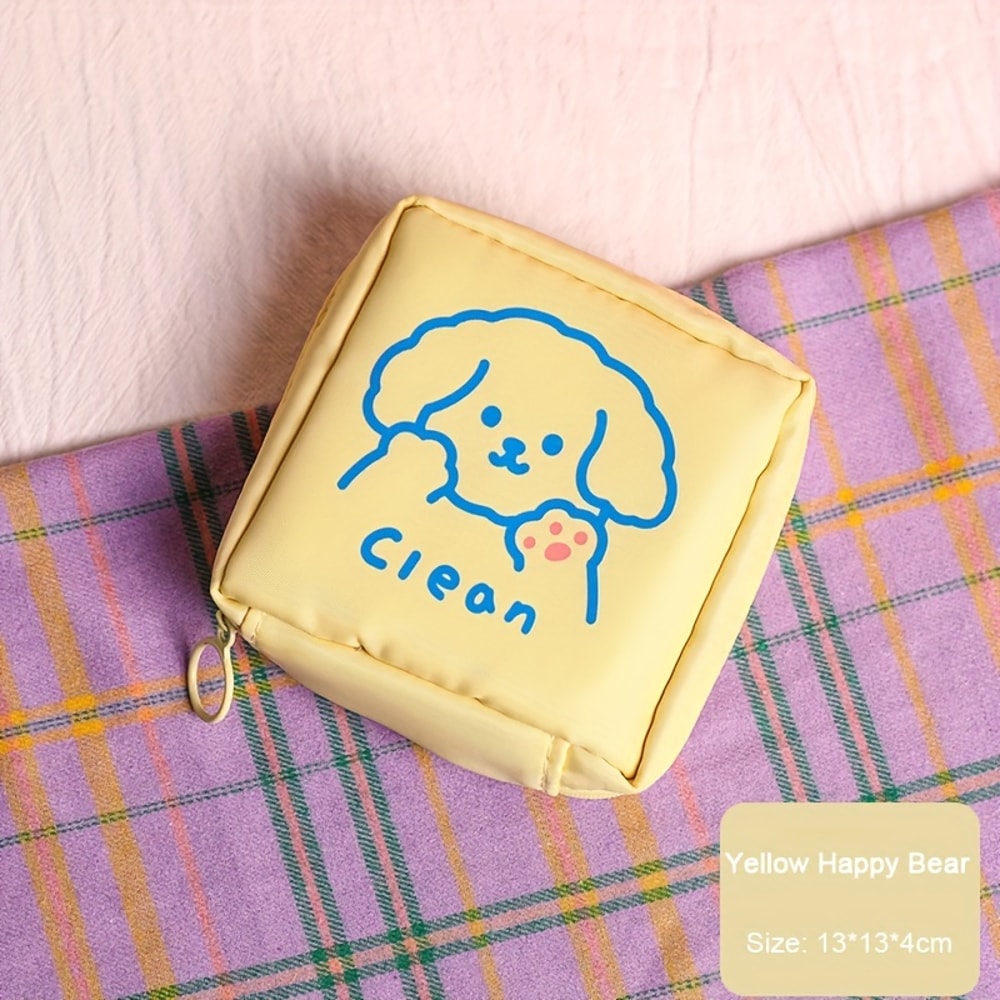 Small Cosmetic Bag For Travel Portable Sanitary Pad Storage Box Lipstick Coin Organizer For Girls 6