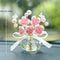 Crystal Glass Rose Dashboard Ornament Elegant Decor For Home Bedroom Car Perfect Holiday Gift For 2