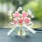 Crystal Glass Rose Dashboard Ornament Elegant Decor For Home Bedroom Car Perfect Holiday Gift For 4