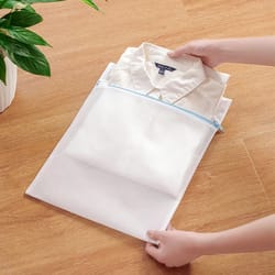 laundry bag blue zipper clothes protector for washing machine travel dirty clothing storage organize basket