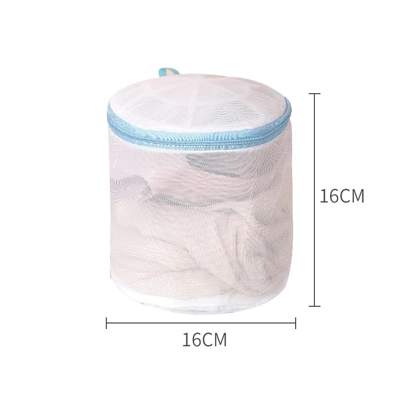 Laundry Bag Blue Zipper Clothes Protector For Washing Machine Travel Dirty Clothing Storage Organiz 3