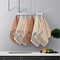 Super Absorbent Coffee Cup Embroidered Kitchen Dish Towels Set Quick Dry Kitchen Cleaning Cloths Ho 4