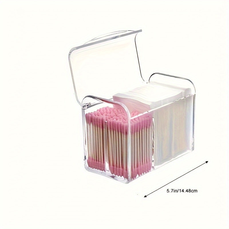 Waterproof Transparent Makeup Holder Dustproof Storage Container For Cotton Pads Plastic Cosmetic S 3