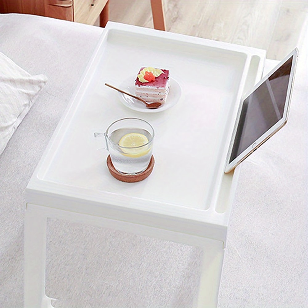 Portable White Desk With Stabilizing Legs Multifunction Foldable Study Table For Bed And Office Hou 3