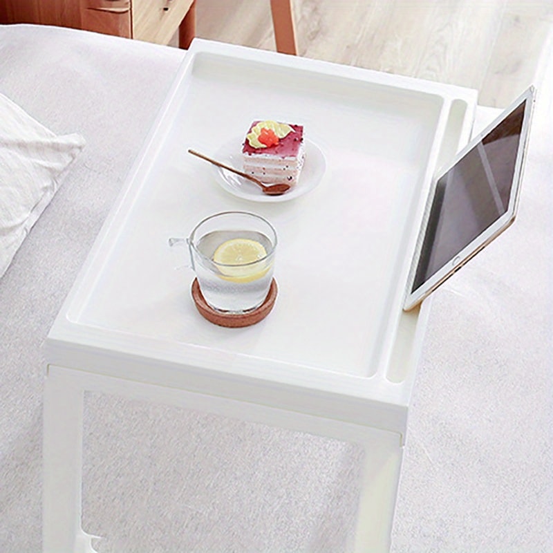 Portable White Desk With Stabilizing Legs Multifunction Foldable Study Table For Bed And Office Hou 3