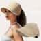 Womens Breathable Sun Hat With Wide Brim UV Protection OpenTop Peaked Visor For Ponytails Summer Ha