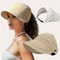 Womens Breathable Sun Hat With Wide Brim UV Protection OpenTop Peaked Visor For Ponytails Summer Ha