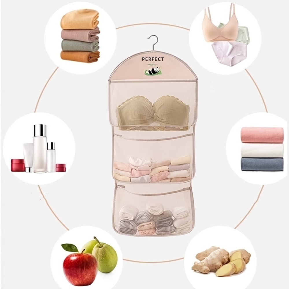 WallMounted Wardrobe Divider Hanging Clothes Closet Organizer For Bedroom And Kitchen Clothes Stora 3