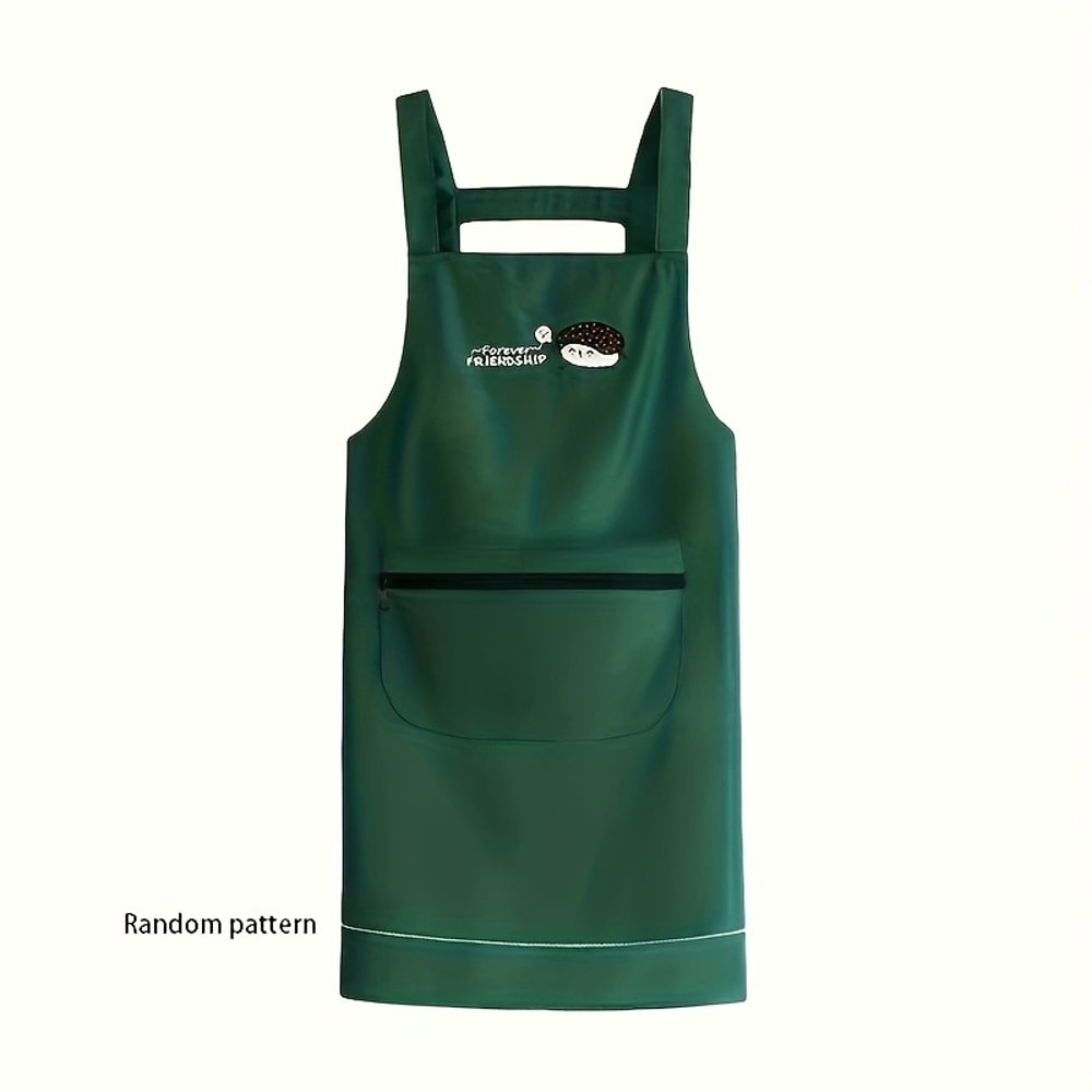 Durable Kitchen Apron With Zipper And Large Pocket AbrasionResistant Workwear For Men Women 6