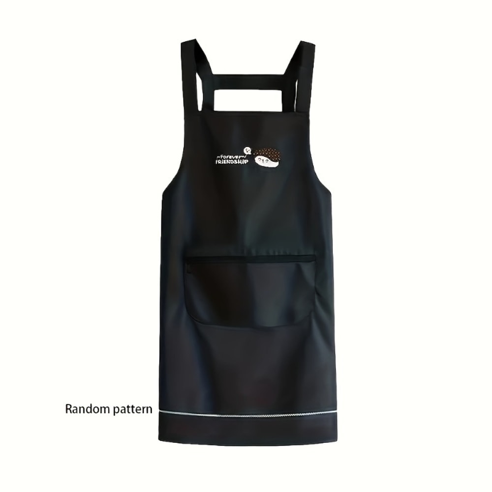 Durable Kitchen Apron With Zipper And Large Pocket AbrasionResistant Workwear For Men Women 5