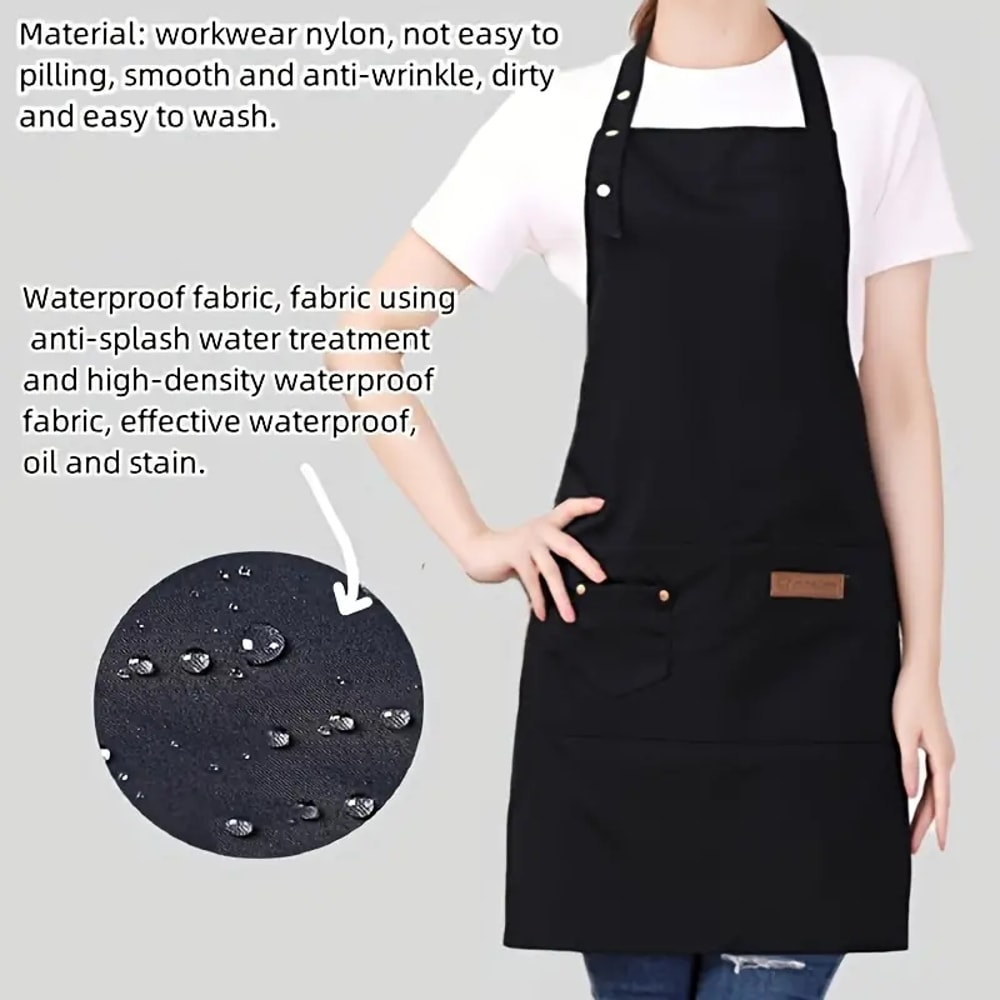 Adjustable Fashion Kitchen Apron For Women Men Chef Work Apron Grill Restaurant Bar Shop Cafes Beau 1