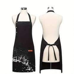 adjustable fashion kitchen apron for women men chef work apron grill restaurant bar shop cafes beauty.