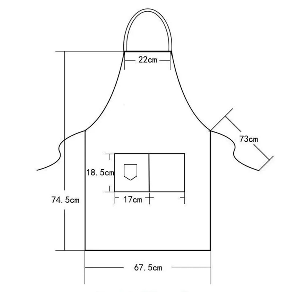 Adjustable Fashion Kitchen Apron For Women Men Chef Work Apron Grill Restaurant Bar Shop Cafes Beau 2