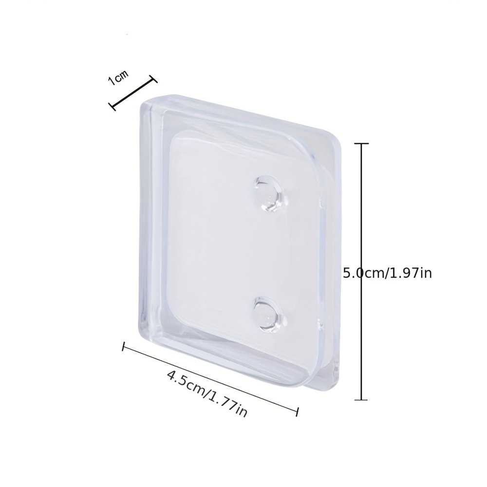 SelfAdhesive Shower Curtain Clips Windproof Transparent Plastic For Secure Bathroom Curtain Holding 5