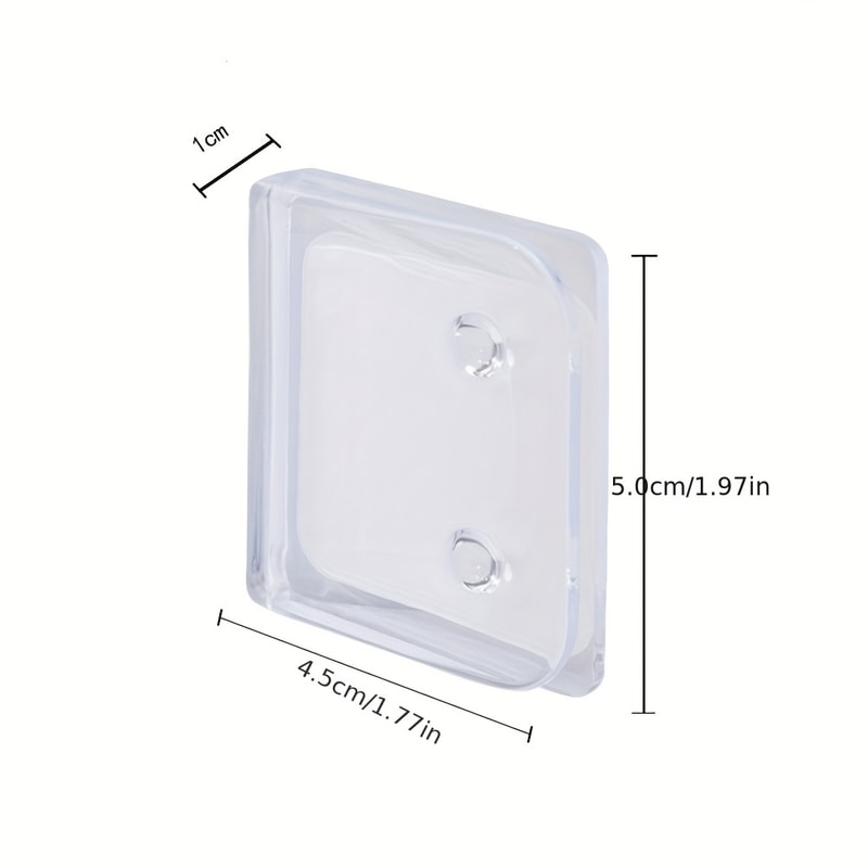 SelfAdhesive Shower Curtain Clips Windproof Transparent Plastic For Secure Bathroom Curtain Holding 5