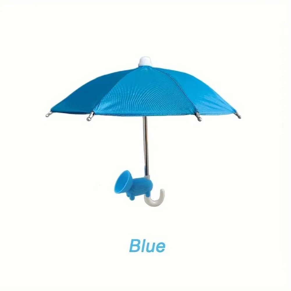 Mini Umbrella For Phone With Suction Cup Stand AntiGlare Sunshade Cover Outdoor Motorcycle Car Hold 6