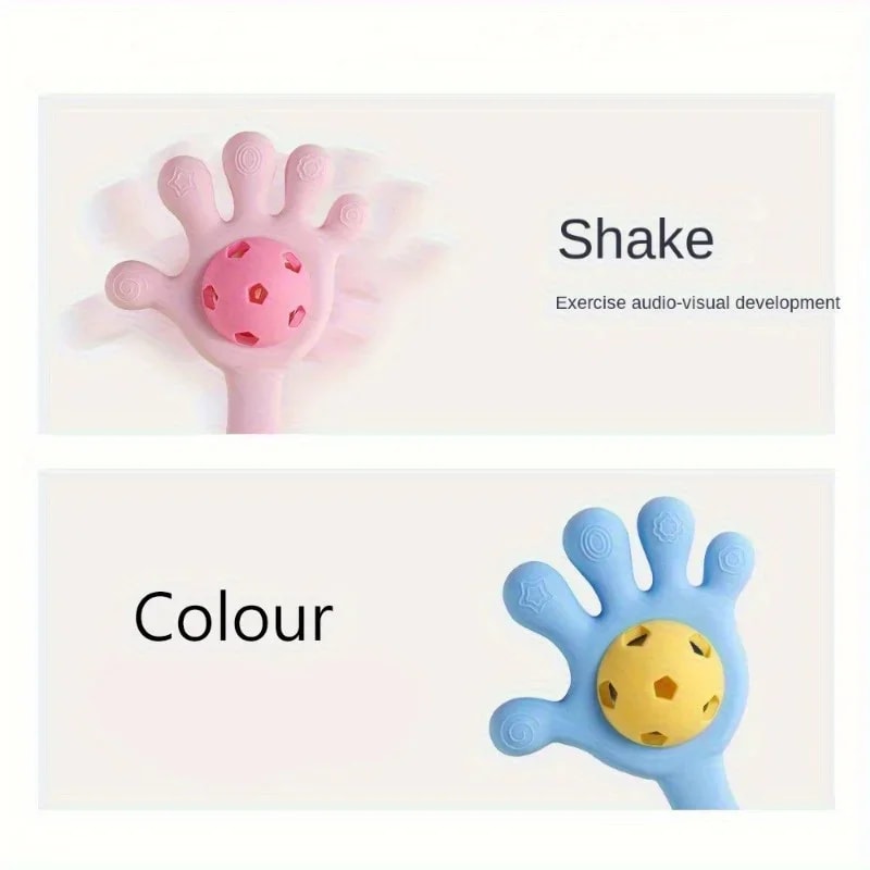 Silicone Animal Teething Ring Food Grade Baby Toys Sensory Soothing Toys For Toddlers Silicone Teet 2