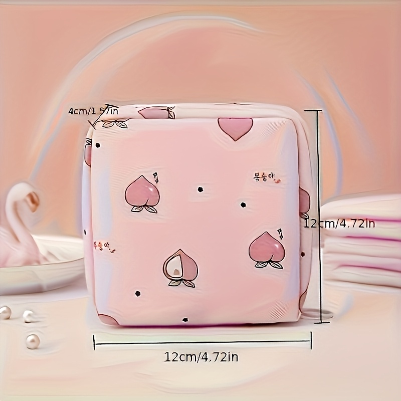 Portable Makeup Bag With Artistic Print Stylish Black Polyester Organizer Large Capacity Travel Pou 1