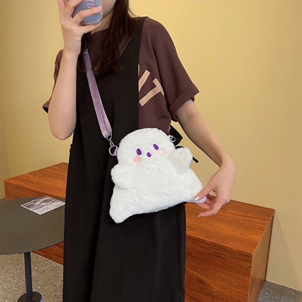 Personalized Doll Plush Backpack for Women, Halloween Cute Ghost Cartoon Kawaii Backpack for Girls, Single Backpack Bag