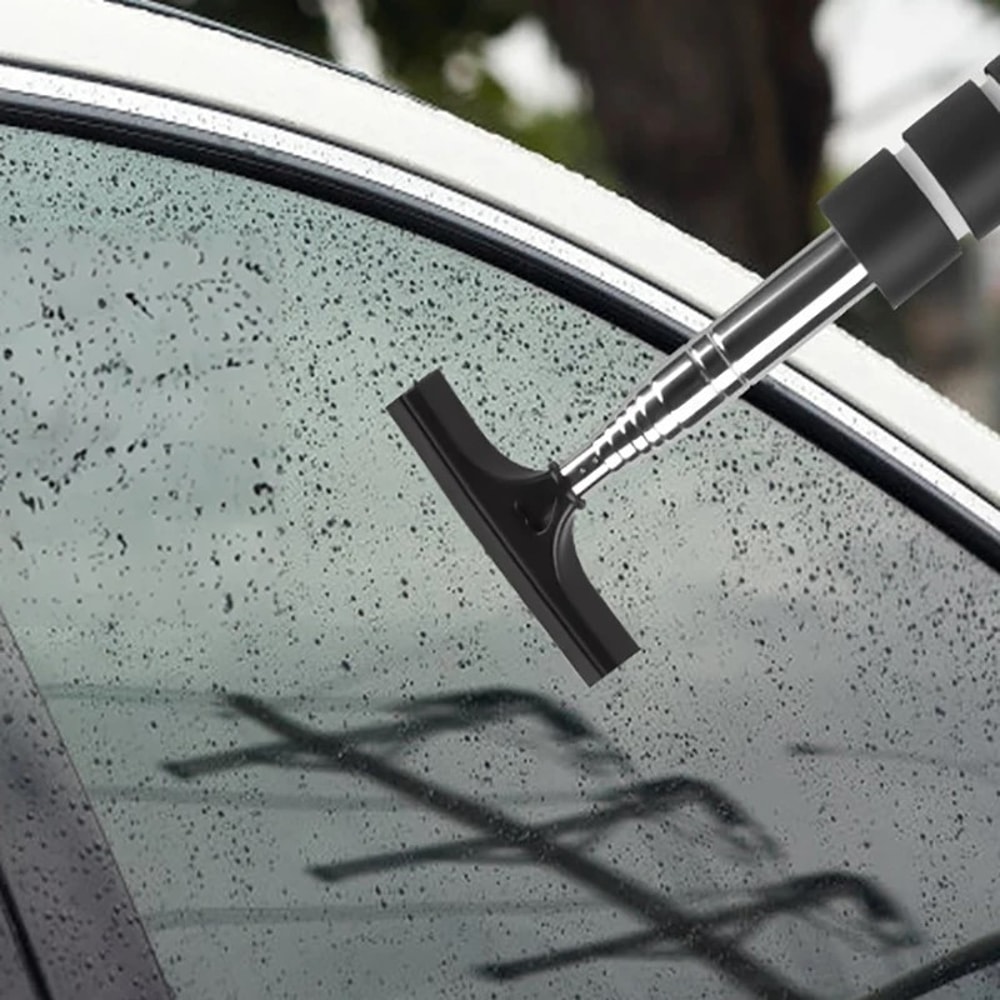 Telescopic Car Rearview Mirror Wiper Blade Defogger Brush Auto Glass Cleaning Tool With Soft Handle 4