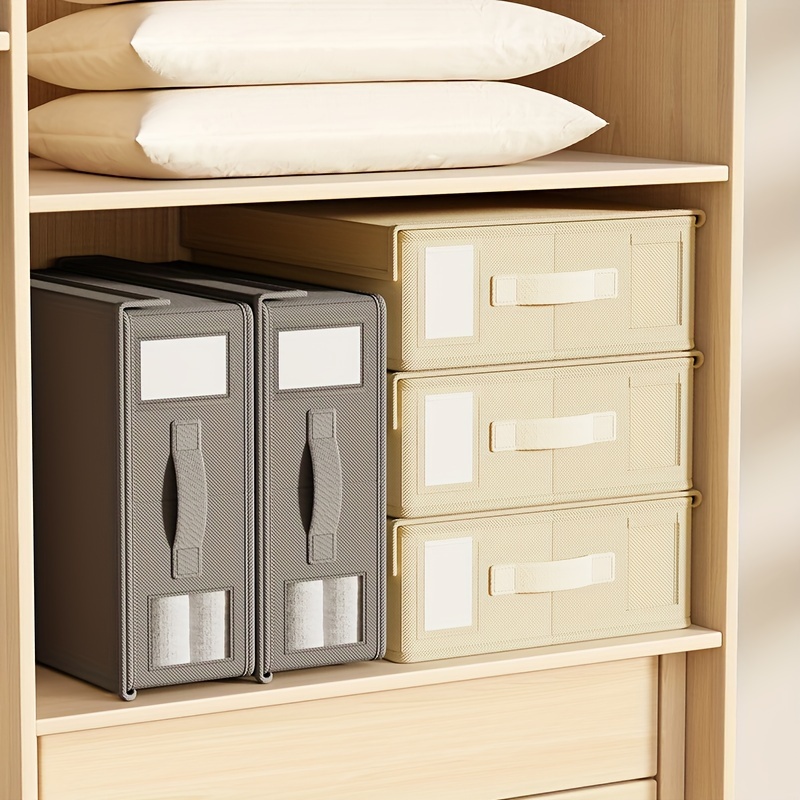 Thickened Fabric Sheet Storage Box Organizer Zipper Blanket Bag Folding Window Wardrobe Bed Clothes 2