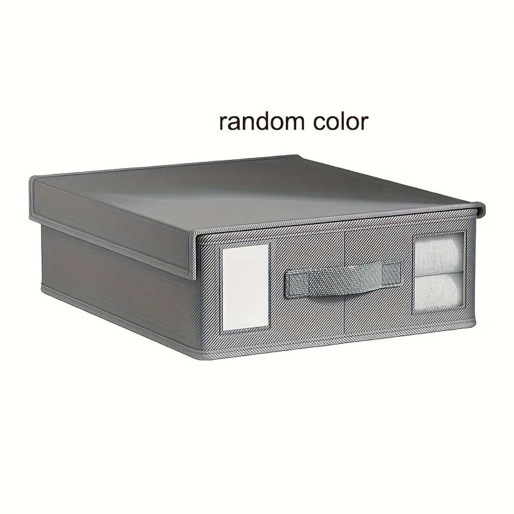 Thickened Fabric Sheet Storage Box Organizer Zipper Blanket Bag Folding Window Wardrobe Bed Clothes 5