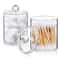 Transparent Plastic Cotton Swab Box Circular Design with Dust Cover Makeup Organizer Storage for Jewelry and Toothpicks