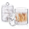 Transparent Plastic Cotton Swab Box Circular Design with Dust Cover Makeup Organizer Storage for Jewelry and Toothpicks