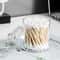 Transparent Plastic Cotton Swab Box Circular Design with Dust Cover Makeup Organizer Storage for Jewelry and Toothpicks