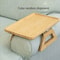 Foldable Wooden Sofa Tray Armrest Table Round Rhombus Rectangle Snack Groceries Tray 4