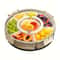 Divided Rotating Serving Tray With Lid And Handle Portable Snackle Box For Fruits Snacks Veggie Cha 0