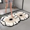 Super Absorbent Diatomaceous Floor Mat Flower Pattern NonSlip Bathroom Carpet Rug AntiFouling 0